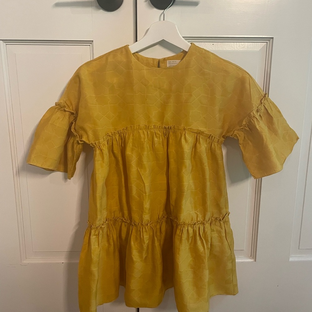 Zara Kids Yellow Casual Dress 🪩♻️